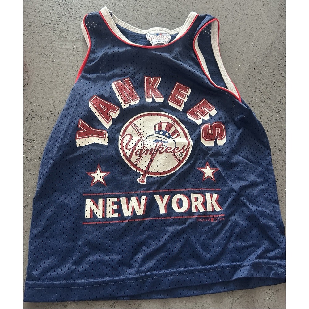 Genuine Merchandise Boys Navy Blue Yankees New York Mesh Tank‎ Top Sz 6